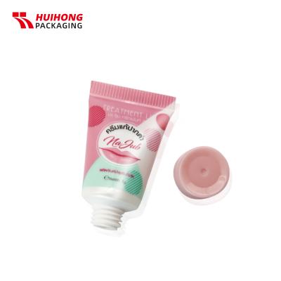 หลอดบาล์มริมฝีปากสีชมพู 5ml พร้อมฝาเกลียวสำหรับบรรจุภัณฑ์เครื่องสำอาง