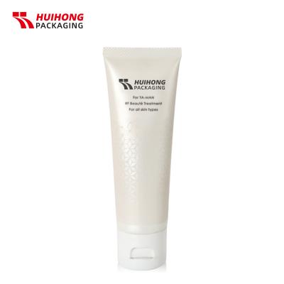 80ml ครีมสีขาวบีบท่อว่างเปล่าด้วยฝาปิดด้านบนพลิก