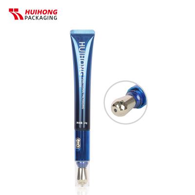 ครีมทารอบดวงตาสีฟ้านวดสั่นสะเทือนหมุนหลอดพลาสติกอลูมิเนียมพร้อม applicator โลหะผสมสังกะสี
