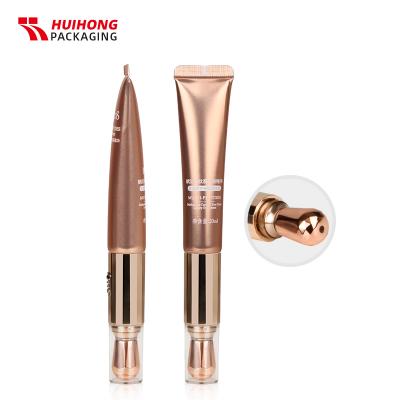 20ml โรสซิลเวอร์ไดมอนด์ 360 หลอดอลูมิเนียมนวดรอบดวงตาหมุนได้พร้อมฝา PETG
